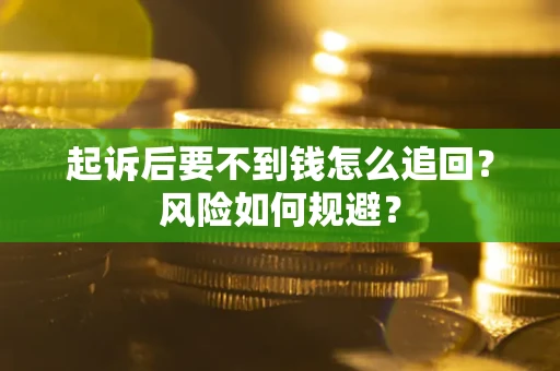 济南起诉后要不到钱怎么追回？风险如何规避？
